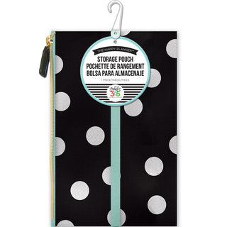 Me and My Big Ideas - Happy Planner Zippered Storage Pouch 5.75"X9.25" White Scattered Dot - Scrap Of Your Life 