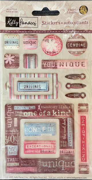 Sandylion - Kelly Panacci - Puffy Stickers - One of a Kind - Girl - Scrap Of Your Life 