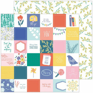 Pink Fresh 12 x 12 Double Side Paper Joyful Day - Simple Pleasures - Scrap Of Your Life 