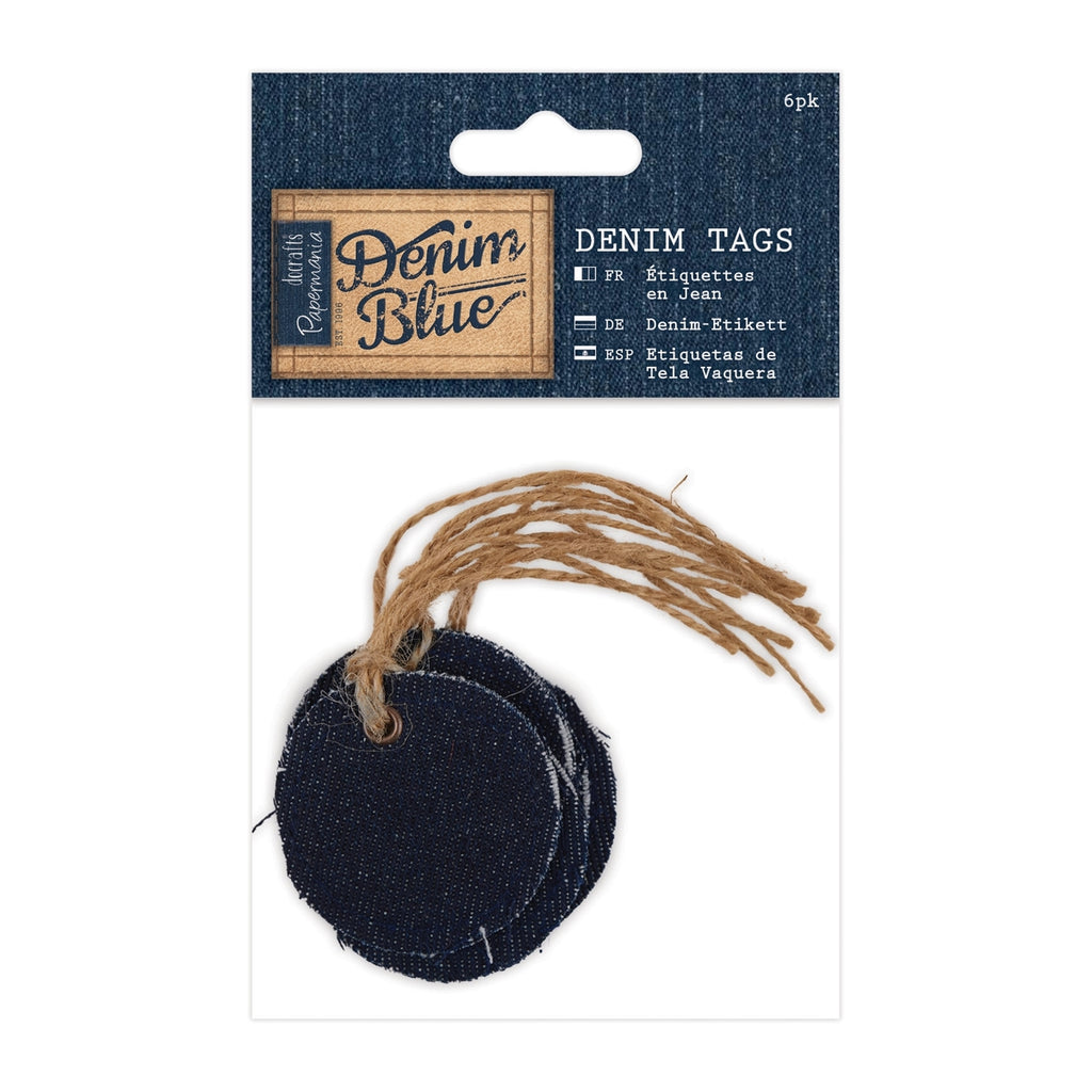 Do-Crafts Blue Denim Tags -  Circle - Scrap Of Your Life 