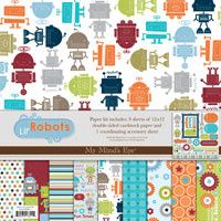 My Minds Eye - Lil Robots Paper and Accessories Kit - Scrap Of Your Life 