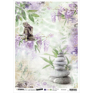 Studio Light - Jeanine's Mindful Art - Time To Relax Rice Paper A4 JMA28 - Scrap Of Your Life 