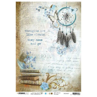 Studio Light - Jenine's Mindful Art Rice Paper - Dream Catcher - Scrap Of Your Life 