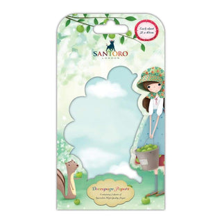 Santoro's Kori Kumi Decoupage Paper 3/Sheets An Apple A Day - Scrap Of Your Life 