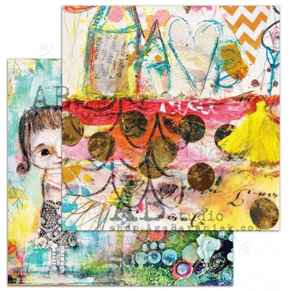 AB Studios -  12" x 12" Double Sided Cardstock Paper- Shine Your Light - Morning Shine - Scrap Of Your Life 