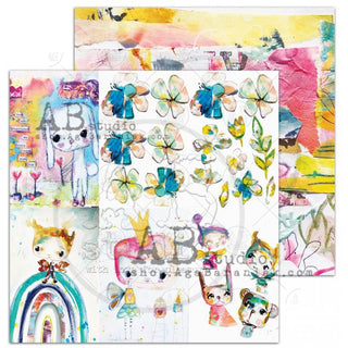 AB Studios - Shine Your Light - 12 x 12 Scrapbooking Paper - Splash of Colour - Scrap Of Your Life 