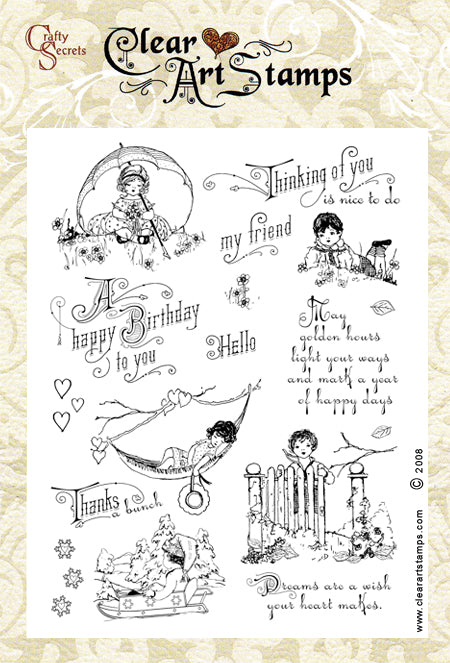 Crafty Secrets - Acrylic Stamps Sweet Kids - Scrap Of Your Life 