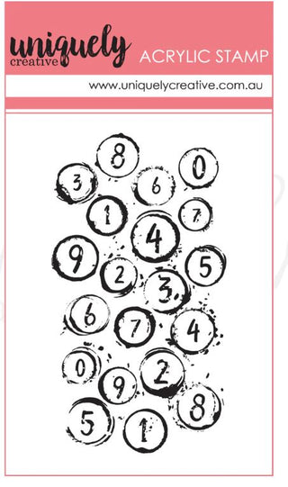 Uniquely Creative - Acrylic Stamps - Mark Making - Bubble Wrap Numbers - Scrap Of Your Life 