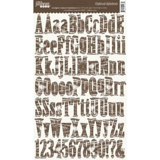 Jillibean Soup Chipboard Alphabeans Woodgrain - Scrap Of Your Life 